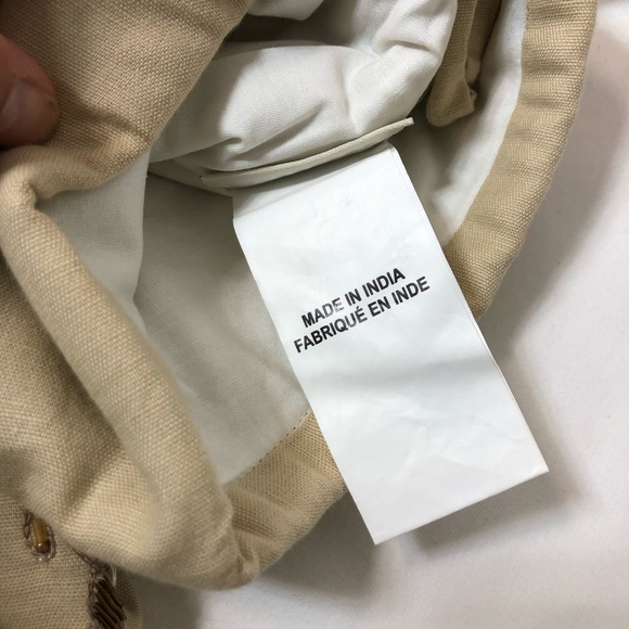 Pottery Barn 2 Linen Cotton Blend Lattice Jewel Christmas Stockings 9 X 19.5 In - Picture 11 of 12